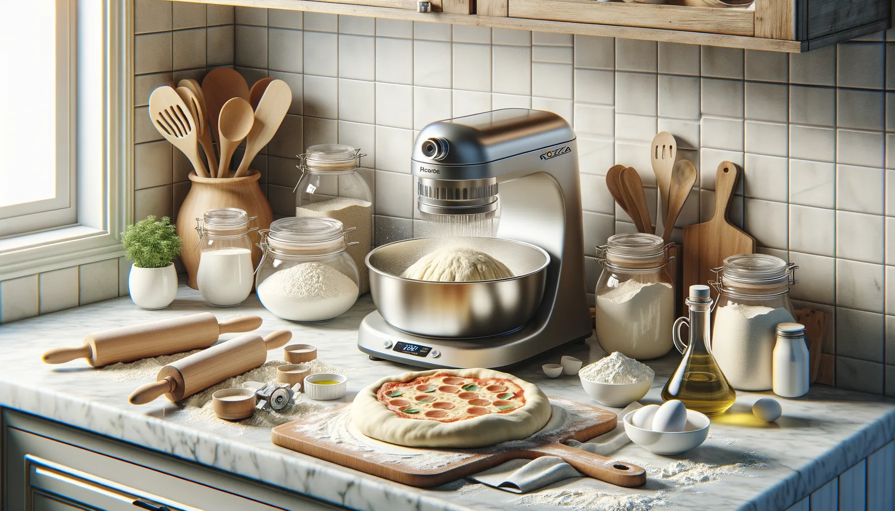 Pizzateig mit der Kuechenmaschine: luftiger Boden zuhause