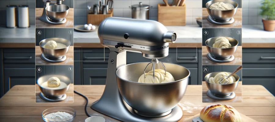 Richtiges Kneten von Brotteig mit der Kuechenmaschine – Schritt fuer Schritt erklaert