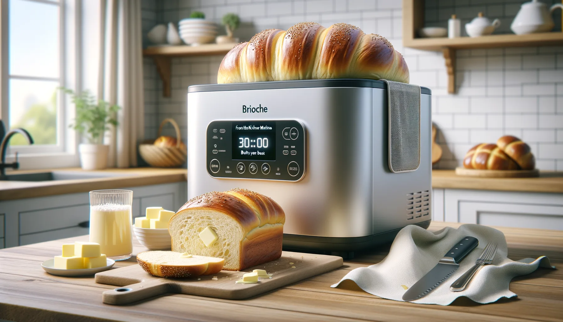 Brioche aus der Kuechenmaschine: buttriges Hefegebaeck