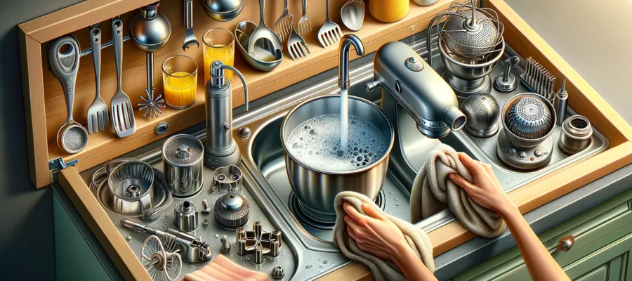 Pflegehinweise fuer Kuechenmaschinen-Zubehoer: Waschen, Trocknen und Aufbewahren