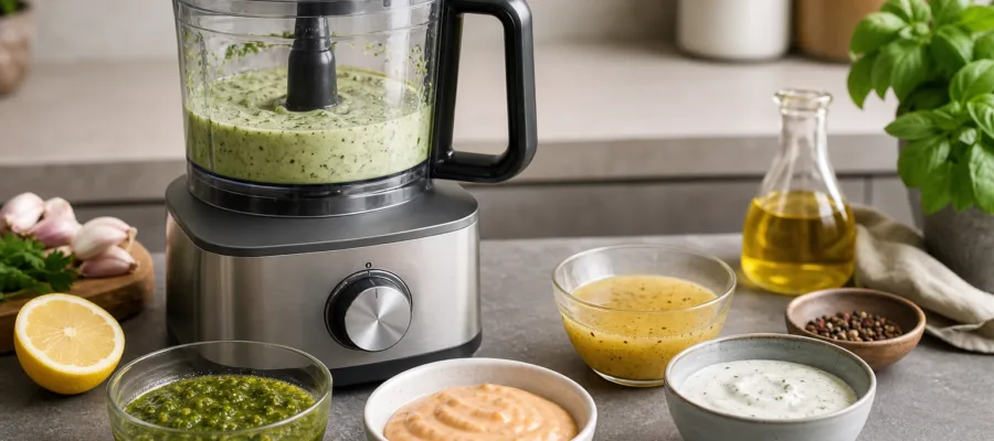 Kreative Zubereitung von Saucen und Dressings mit der Kuechenmaschine